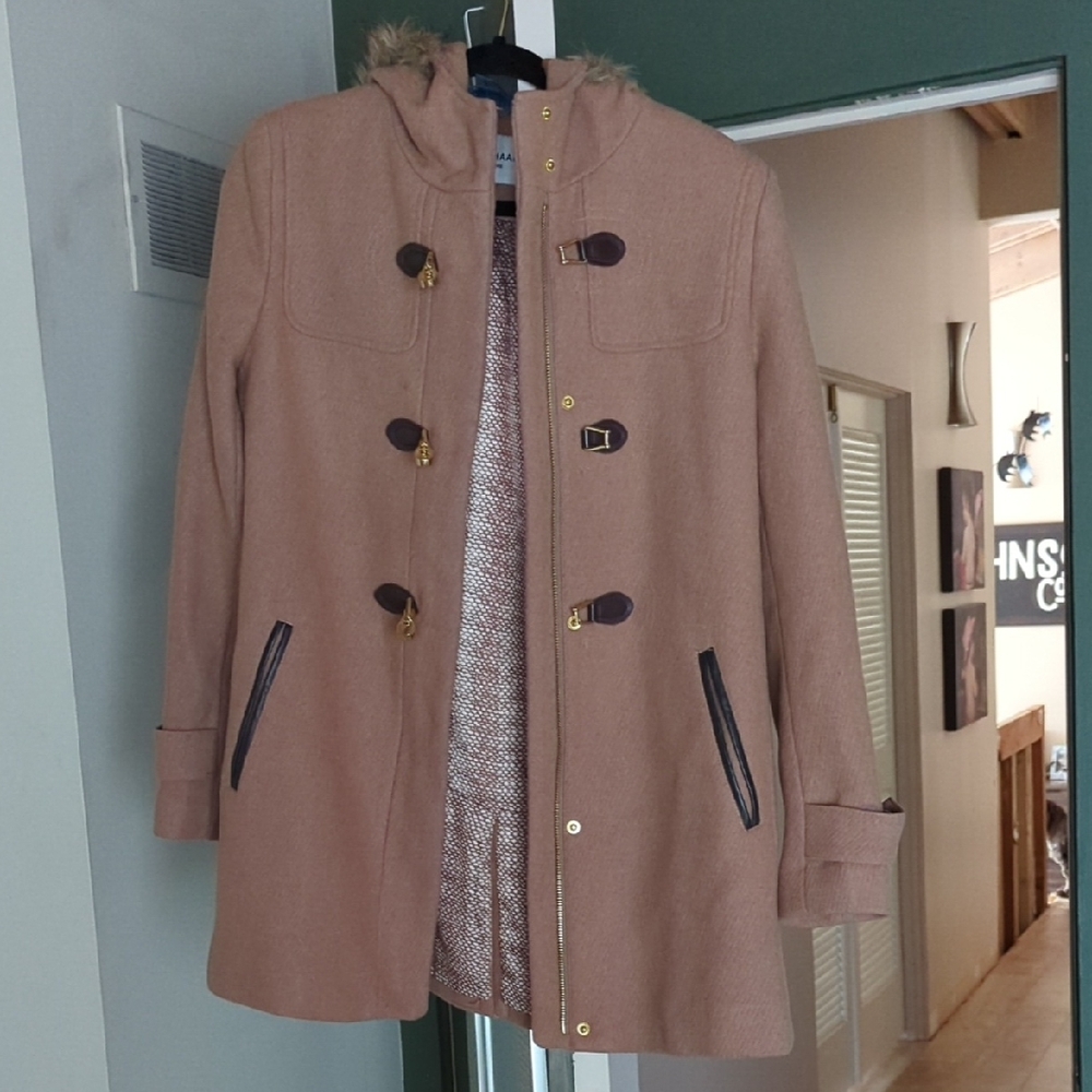 Cole Haan Tan Toggle Trench Coat